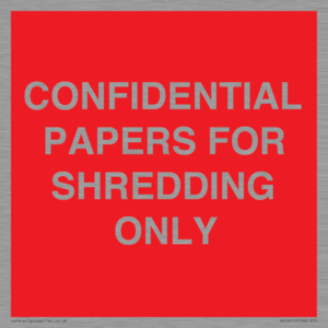 CONFIDENTIAL PAPERS FOR SHREDDING ONLY
